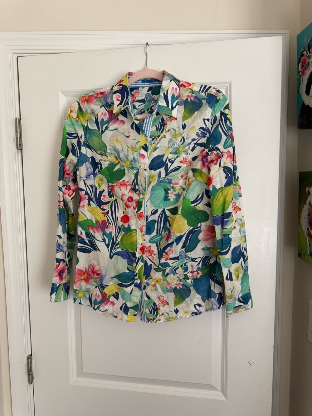 Tropical Floral Button-Down Shirt - Multicolor
